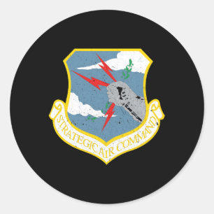 Strategisk Luft Comd Sac Kall Krig Grunge Runt Klistermärke