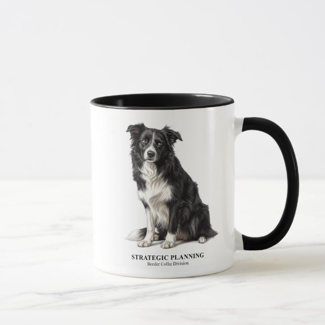 Strategisk planerings Border Collie Mugg (Höger)