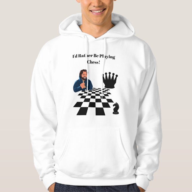 Strategisk schackdesign - Spelets konst Hoodie (Framsida)