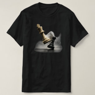 Strategisk schackkung grafik t shirt