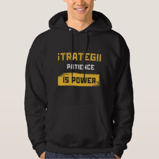 strategisk tålamod är makt. filosofiska citat hoodie