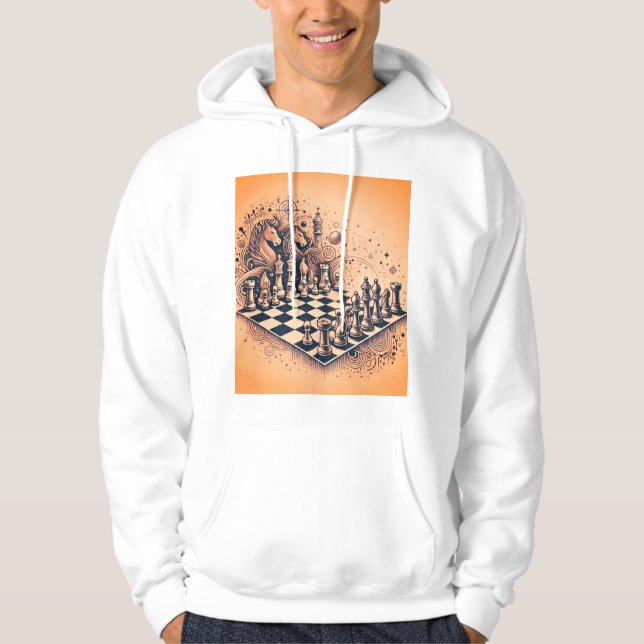 Strategiska rörelser i schesboard-skiss T-Shirt Hoodie (Framsida)