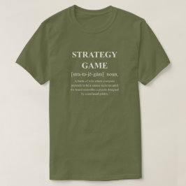 Strategispel Rolig Definition Med Vit Text T Shirt