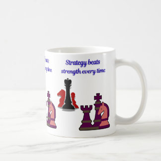Strategy Over Strength Chess Mug Kaffemugg