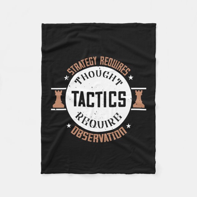 Strategy Requires Thought, Tactics Require Observa Fleecefilt (Framsidan)
