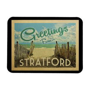 Stratford Connecticut Beach Vintage resor Magnet