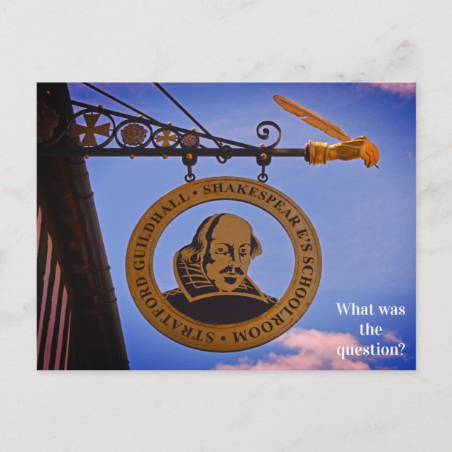 Stratford Guildhall Shakespeare's School Room Vykort (Framsida)