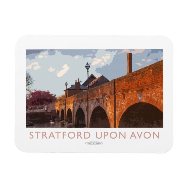Stratford on Railway Poster Magnet (Horisontell)