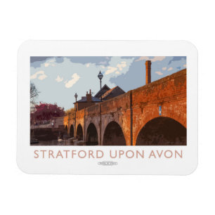 Stratford på Avon den järnväg affischen Magnet