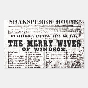Stratford-på-Avon Shakespeares Artifacts3-jGib Rektangulärt Klistermärke