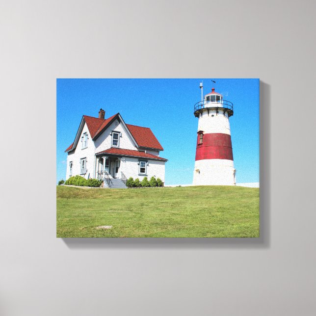 Stratford Point Lighthouse, Connecticut Canvastryck (Framsida)