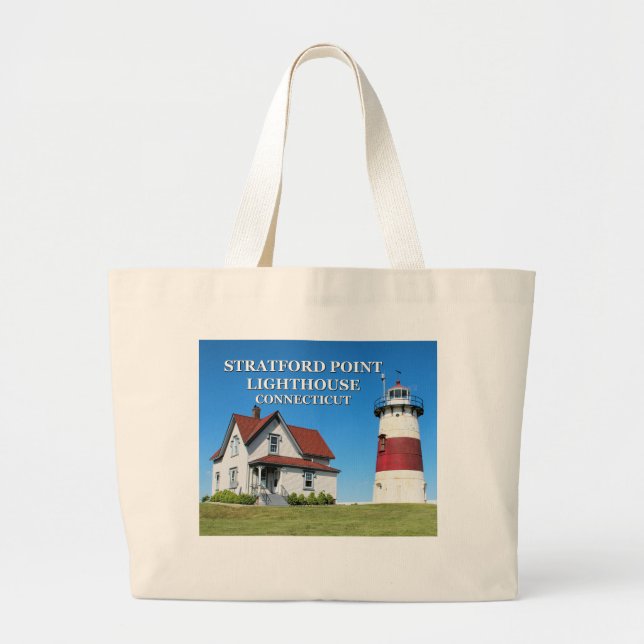Stratford Point Lighthouse, Connecticut Jumbo Tygkasse (Framsidan)