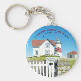 Stratford Point Lighthouse, Connecticut Keychain Nyckelring