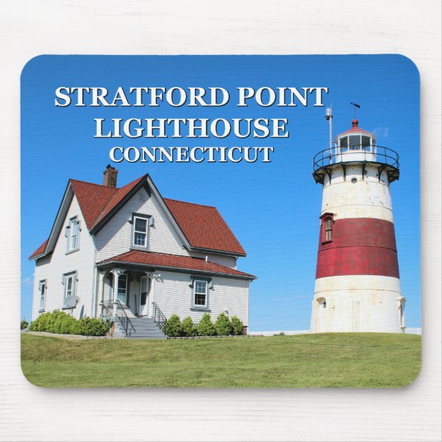 Stratford Point Lighthouse, Connecticut Mousepad Musmatta (Framsidan)