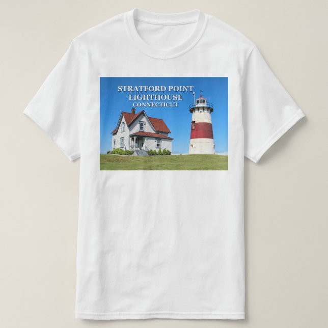 Stratford Point Lighthouse, Connecticut T-Shirt (Design framsida)