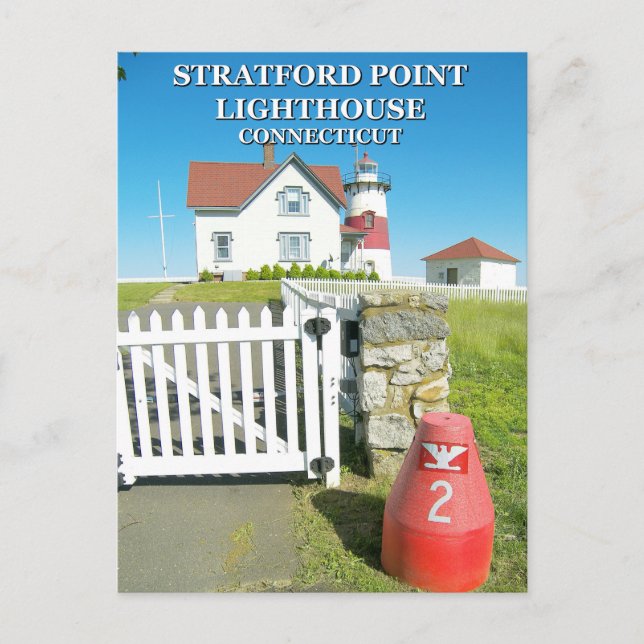 Stratford Point Lighthouse, vykort för anslutning (Framsida)