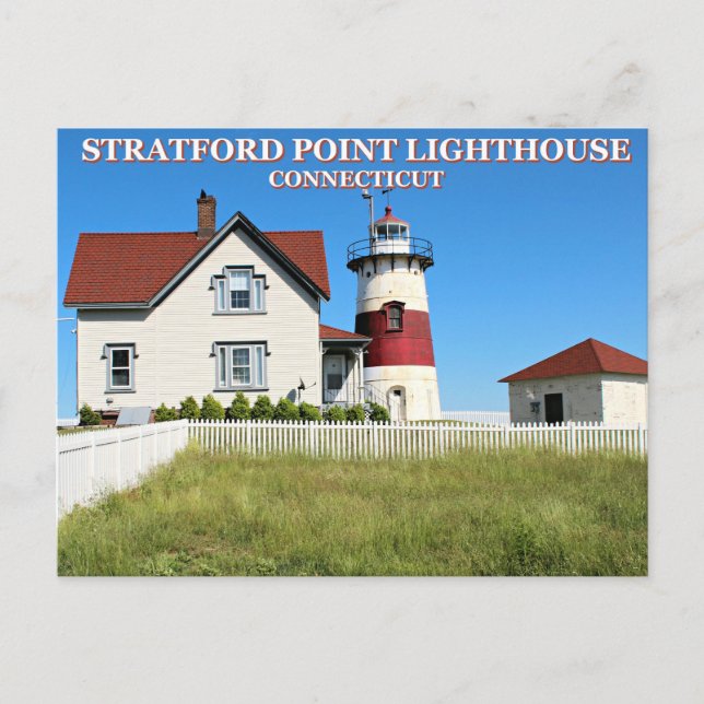 Stratford Point Lighthouse, vykort för anslutning (Framsida)