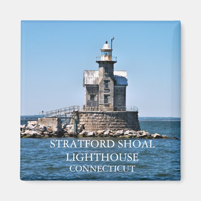 Stratford Shoal Lighthouse, Connecticut Magnet (Framsidan)