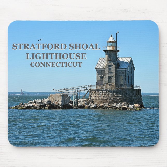 Stratford Shoal Lighthouse, Connecticut Mousepad Musmatta (Framsidan)