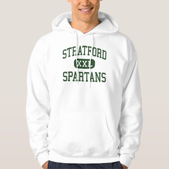 Stratford - Spartans - högstadium - Houston Texas Sweatshirt Med Luva (Framsida)