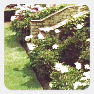 Stratford-upon-Avon England Garden snap-29087 Gib Fyrkantigt Klistermärke