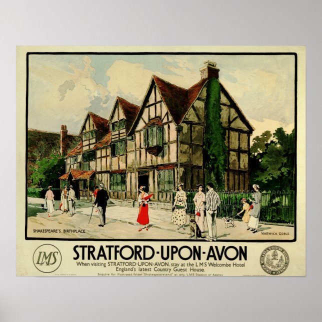 STRATFORD UPON AVON MAS Rail Welcombe Guest House Poster (Framsidan)