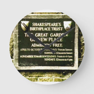 Stratford-upon-Avon Shakespeare's Birth Gibney Rund Klocka