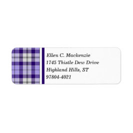 Strathclyde Scotland District Tartan Returadress Etikett