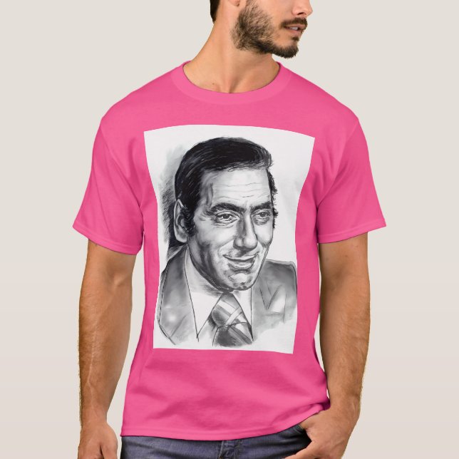Stratos Dionysiou Porträtt Teckning T Shirt (Framsida)