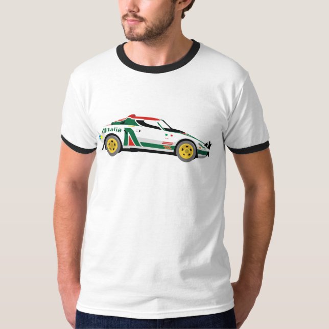 Stratos Rally Car Färg Tee Hikingduck (Framsida)