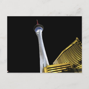 Stratosphere Las Vegas på vykort för natten