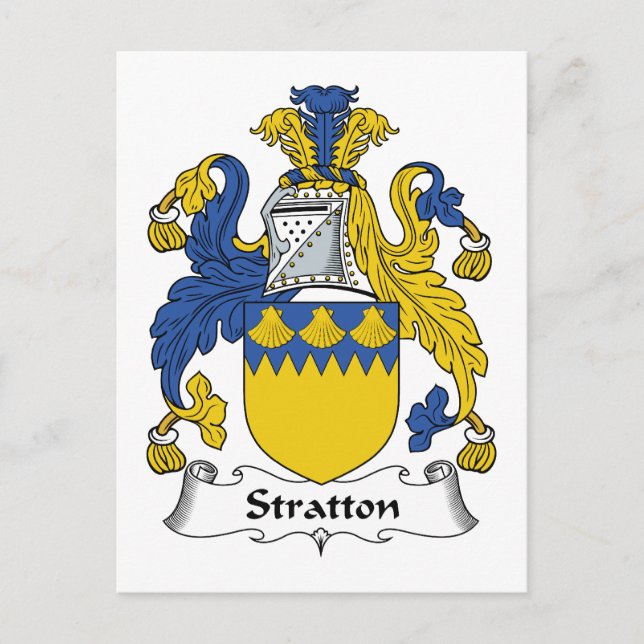 Stratton Family Crest Vykort (Framsida)