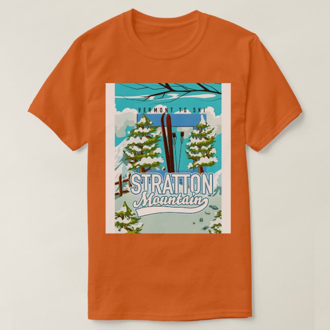 Stratton Mountain Ski poster T Shirt (Design framsida)