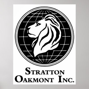Stratton Oakmont Inc Logotyp från Vargen av teckni Poster