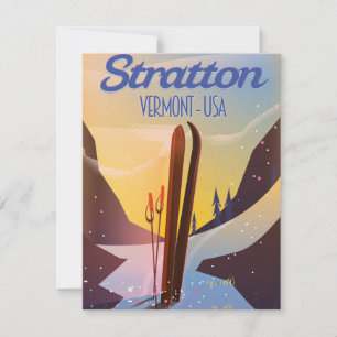 Stratton Vermont-affisch för skidresor
