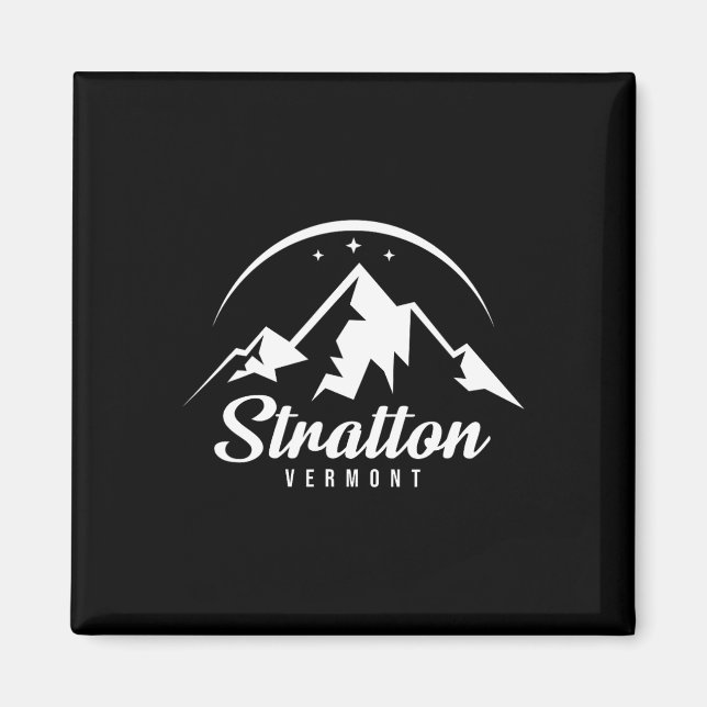 Stratton Vermont Ski Resort Skiing Snowboarding Magnet (Framsidan)