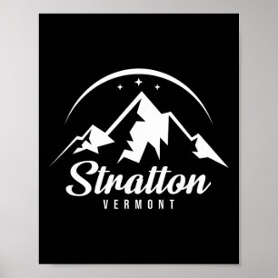 Stratton Vermont Skidort Skidåkning Snowboard Poster