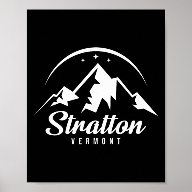 Stratton Vermont Skidort Skidåkning Snowboard Poster (Framsidan)