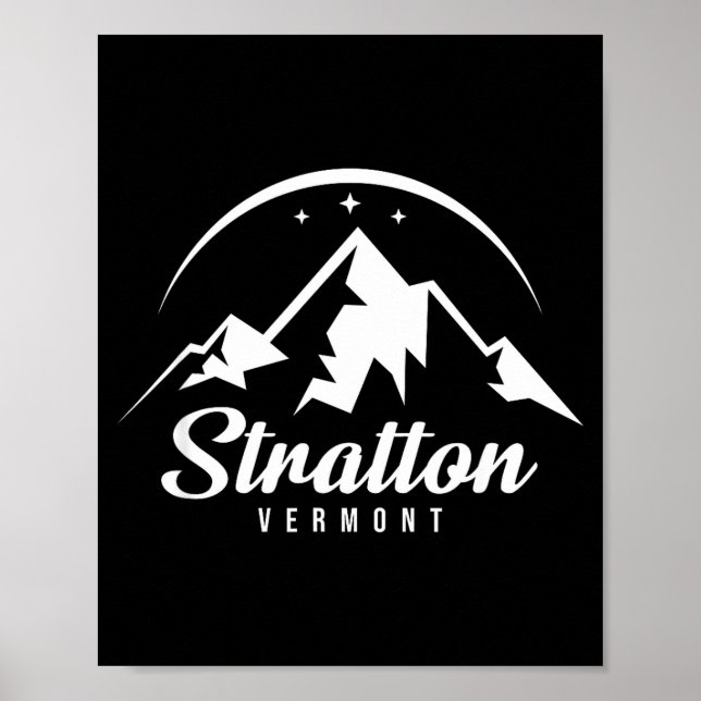 Stratton Vermont skidort skidor snowboard  Poster (Framsidan)