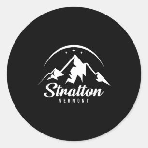 Stratton vermont skidort skidor snowboard runt klistermärke