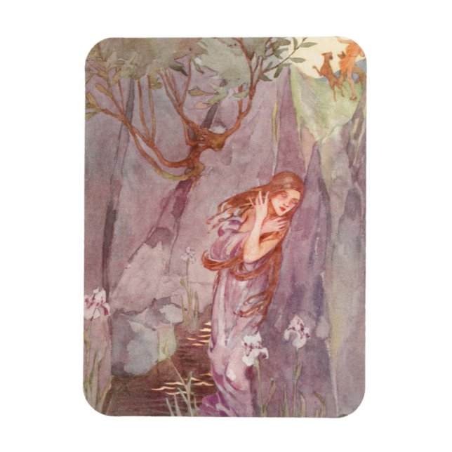 Strattons illustration av Echo & Narcissus Vintage Magnet (Vertikal)