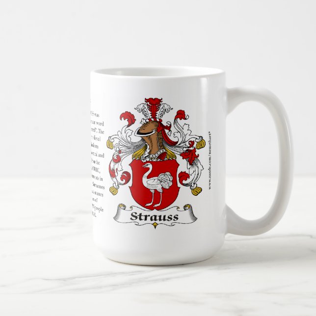 Strauss familjvapensköld kaffemugg (Höger)