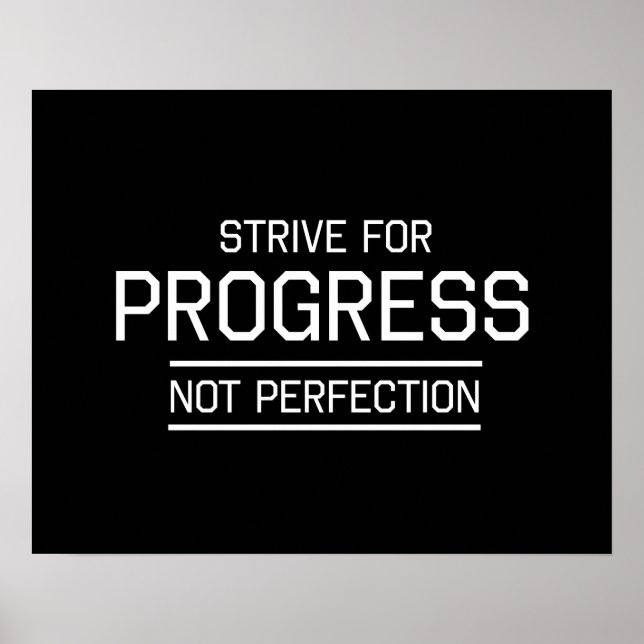 Sträva efter att förlopp inte är perfekt poster (Framsidan)