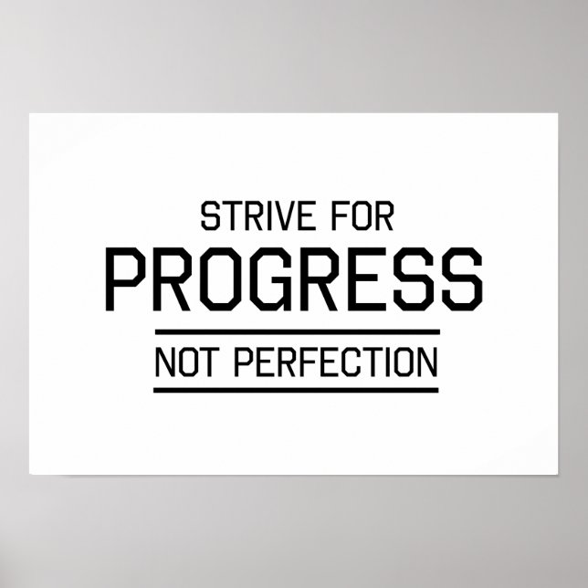 Sträva efter att förlopp inte är perfekt poster (Framsidan)
