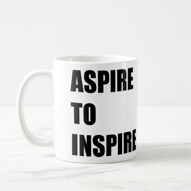 sträva efter inspiration kaffemugg (Vänster)