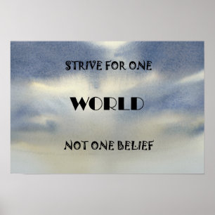 Sträva för en värld poster