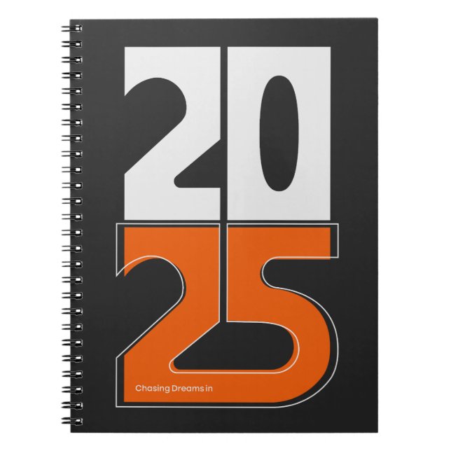 Strävan efter drömmar 2025 anteckningsbok (Framsidan)