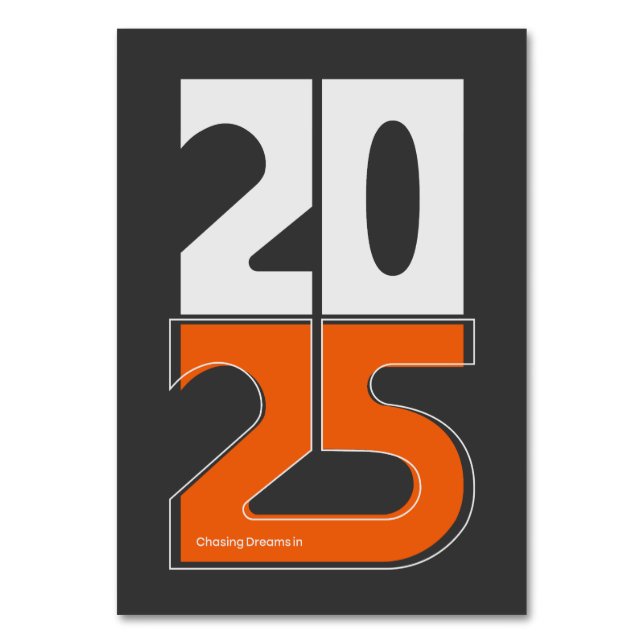 Strävan efter drömmar 2025 bordsnummer (Framsidan)