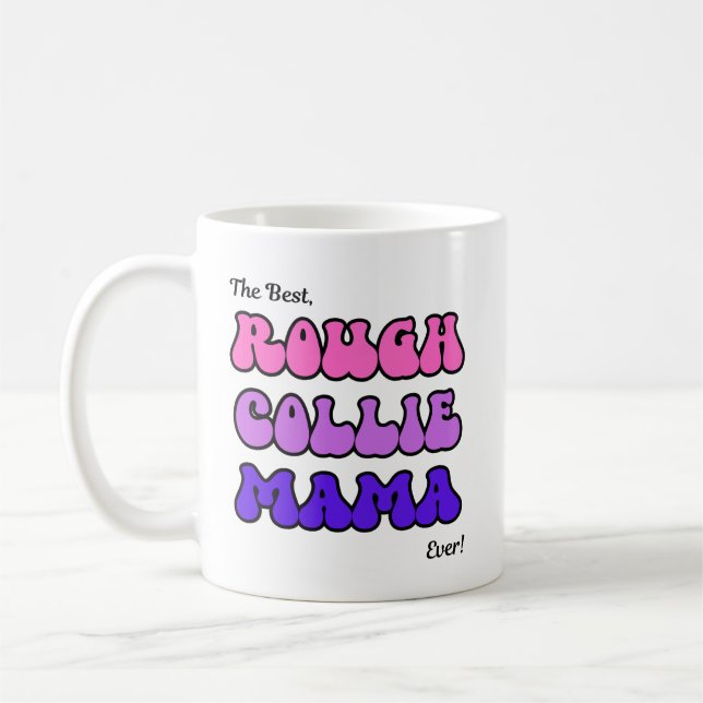 Strävhårig collie-mamma kaffemugg (Vänster)