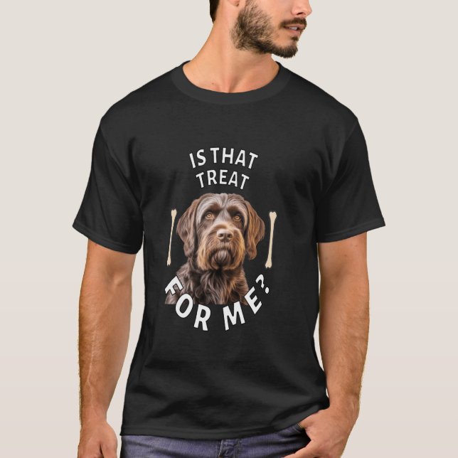 Strävhårig Griffon Dog Design Är Att Behandla T Shirt (Framsida)